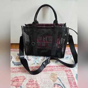 Marc Jacobs Medium Black Mesh The Tote Bag
